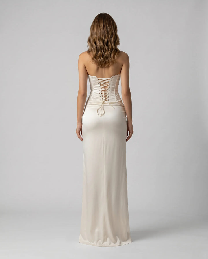 Aurelia – korzetové šaty s rozparkom