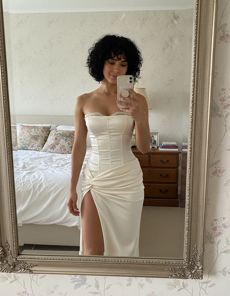 Shadow Velora Aurelia - Corset Slit Gown – Shadow Velora
