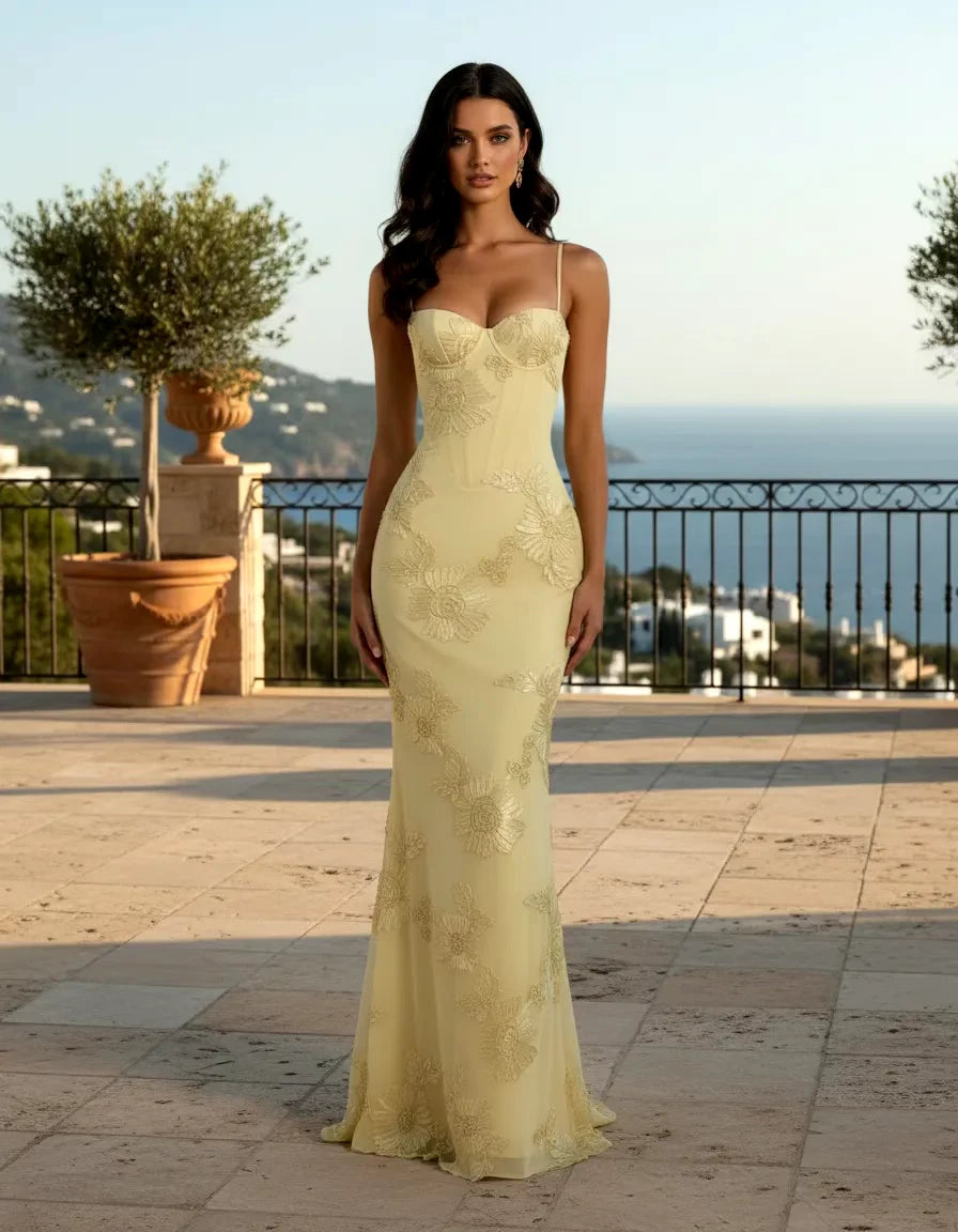 Shadow Velora ESTELLA — Floral Embroidered Hourglass Gown – Shadow Velora