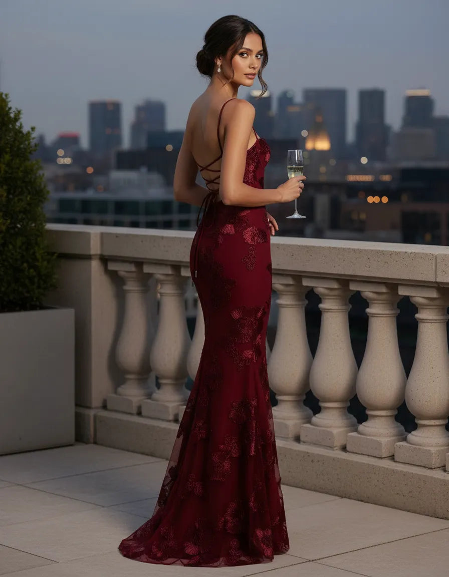 Shadow Velora ESTELLA — Floral Embroidered Hourglass Gown – Shadow Velora