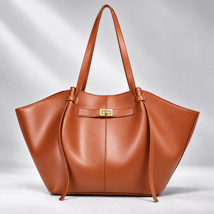 Vela tote in cognac