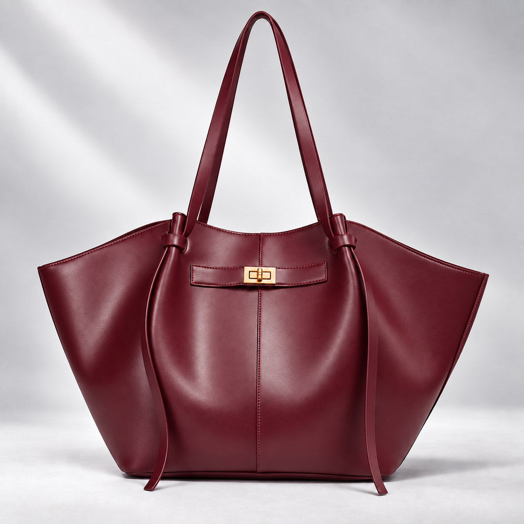 Vela tote in burgundy